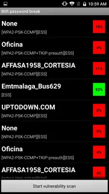 Wifi password breaker android App screenshot 1